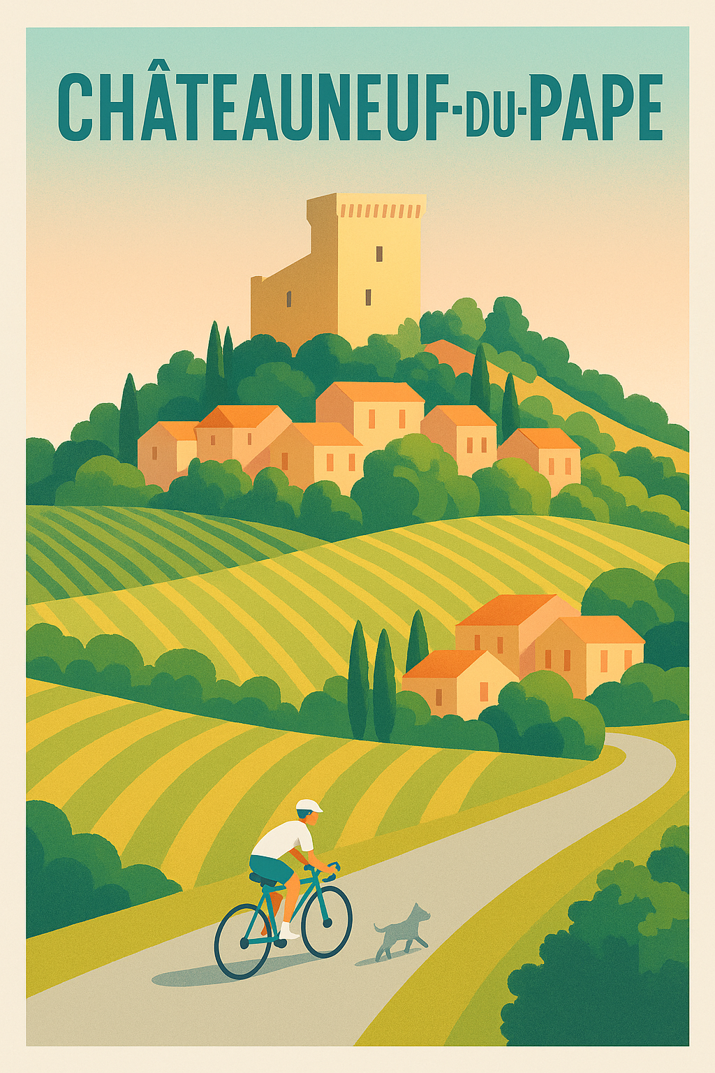 Affiche de Châteauneuf-du-Pape - Escapade champêtre au cœur des vignobles
