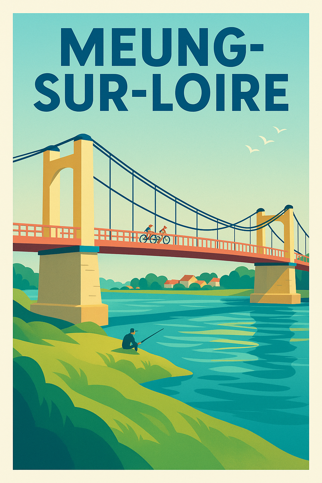 Affiche de Meung-sur-Loire - Charme naturel et architectural au fil de l'eau