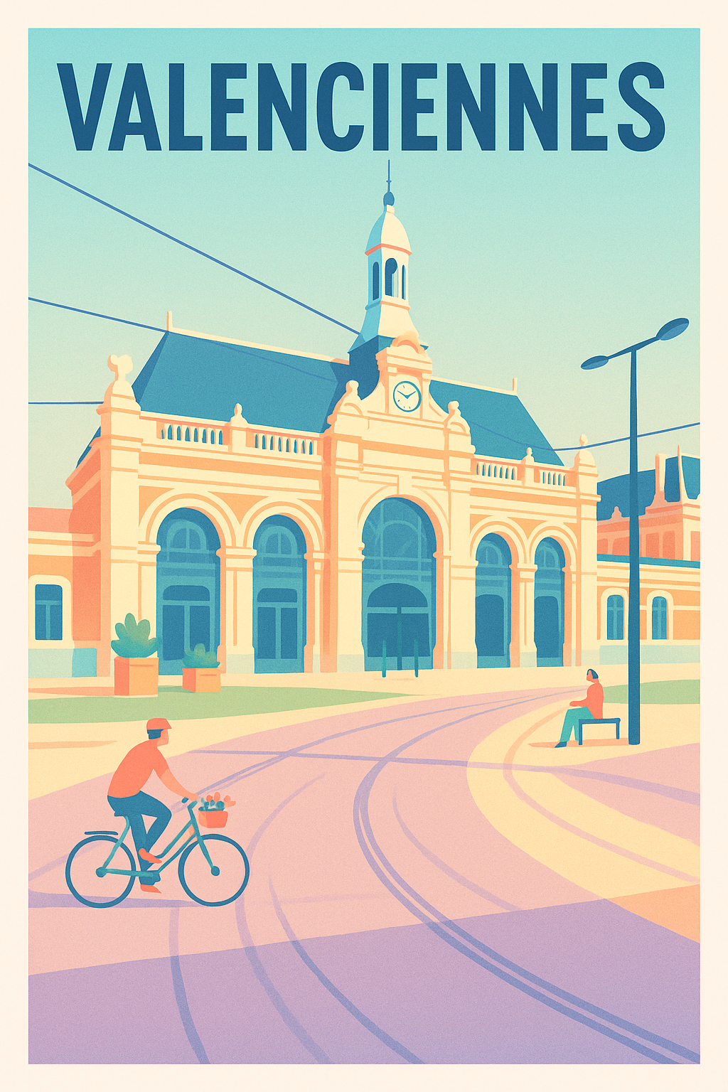 Affiche Valenciennes — Charme et quiétude urbaine · poster d'art de Valenciennes