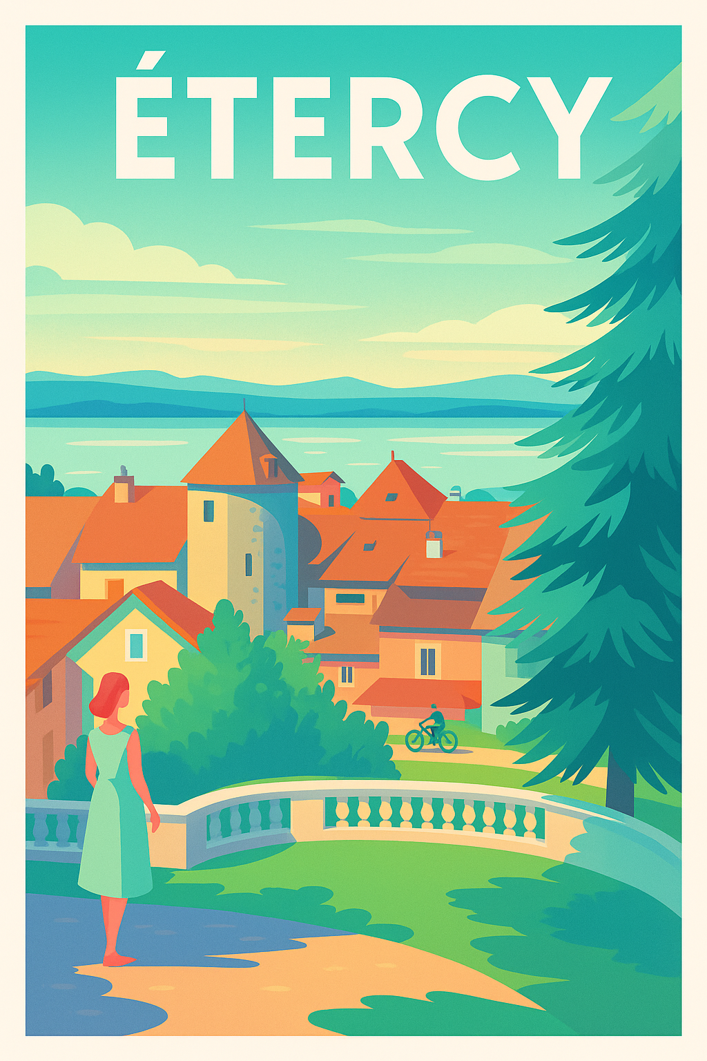 Affiche de Étercy - Invitation à la douceur de vivre au bord du lac