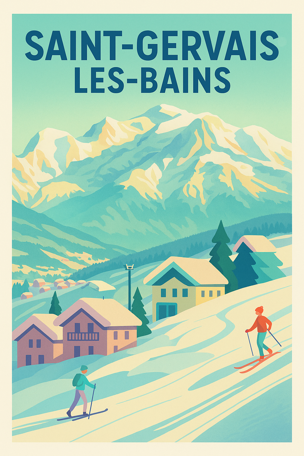Affiche de Saint-Gervais-les-Bains - Évasion et bien-être en montagne