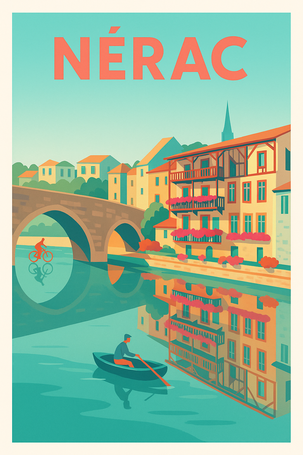 Affiche de Nérac - Charme et sérénité au fil de l'eau