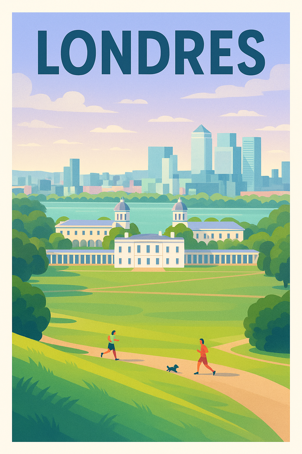 Affiche de Londres - Évasion urbaine et nature apaisante
