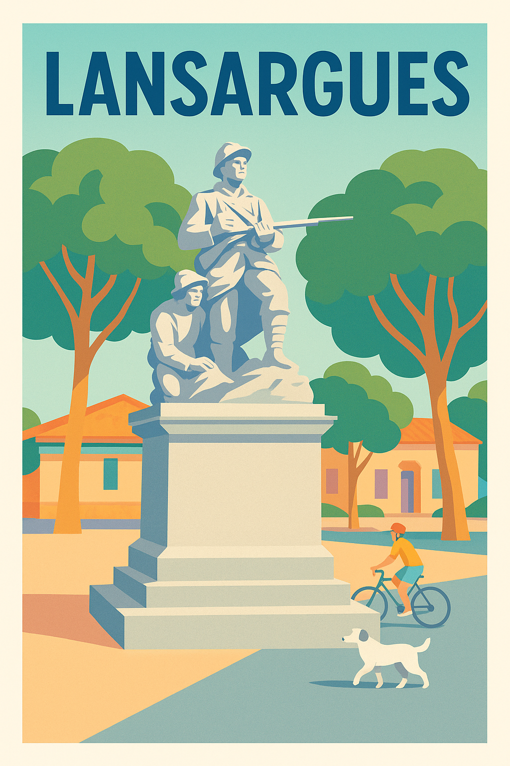 Affiche de Lansargues - Un hommage historique au cœur de la ville