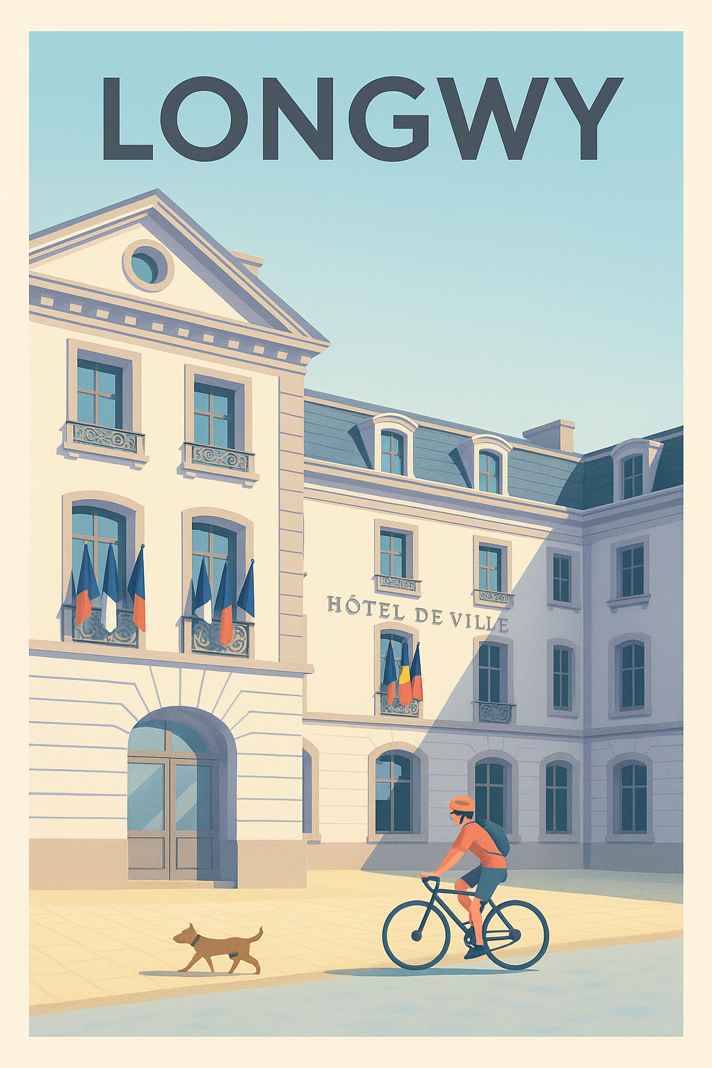 Affiche de Longwy - L'élégance de l'Hôtel de Ville