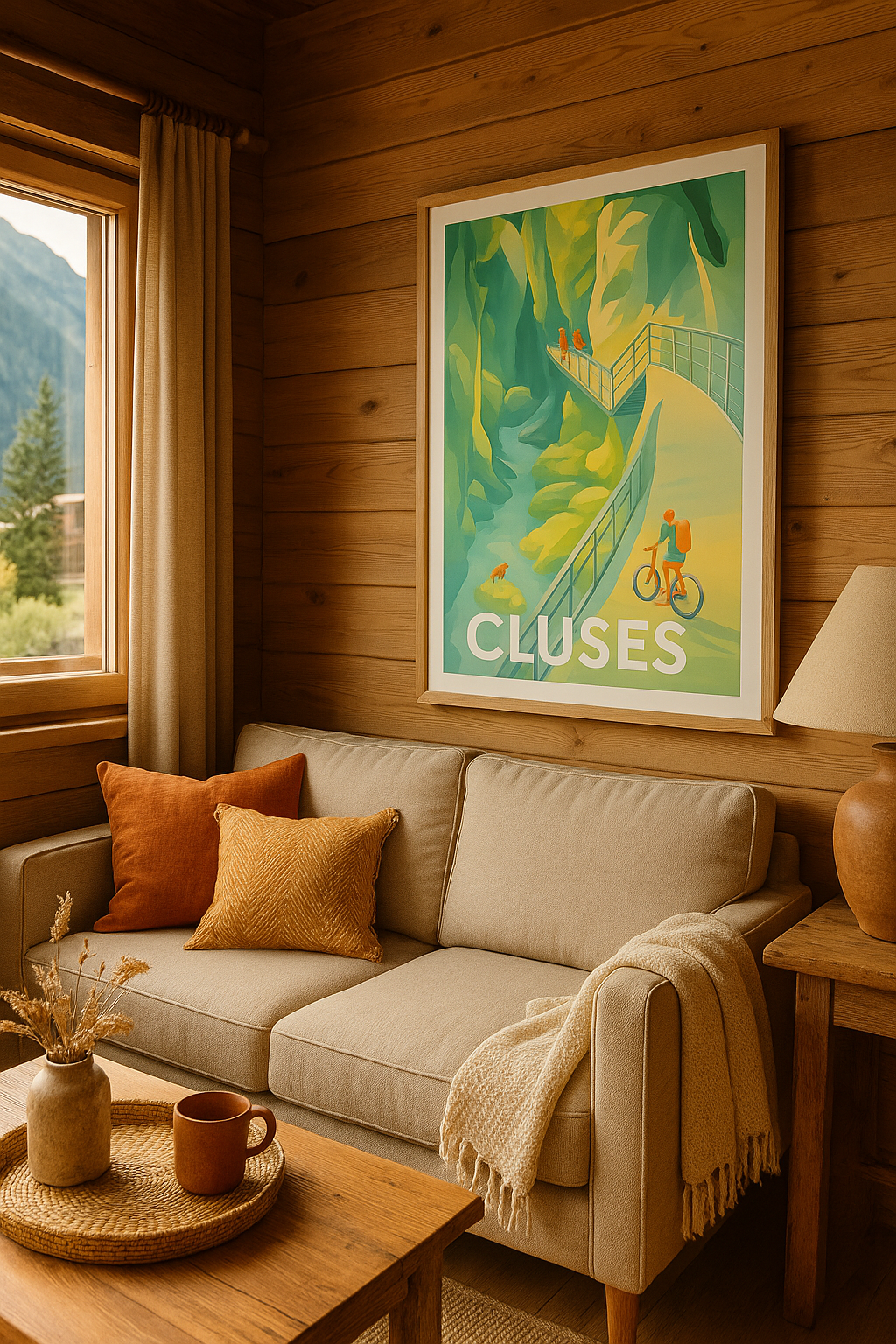 Mise en situation Affiche Cluses - Évasion et nature au cœur des gorges