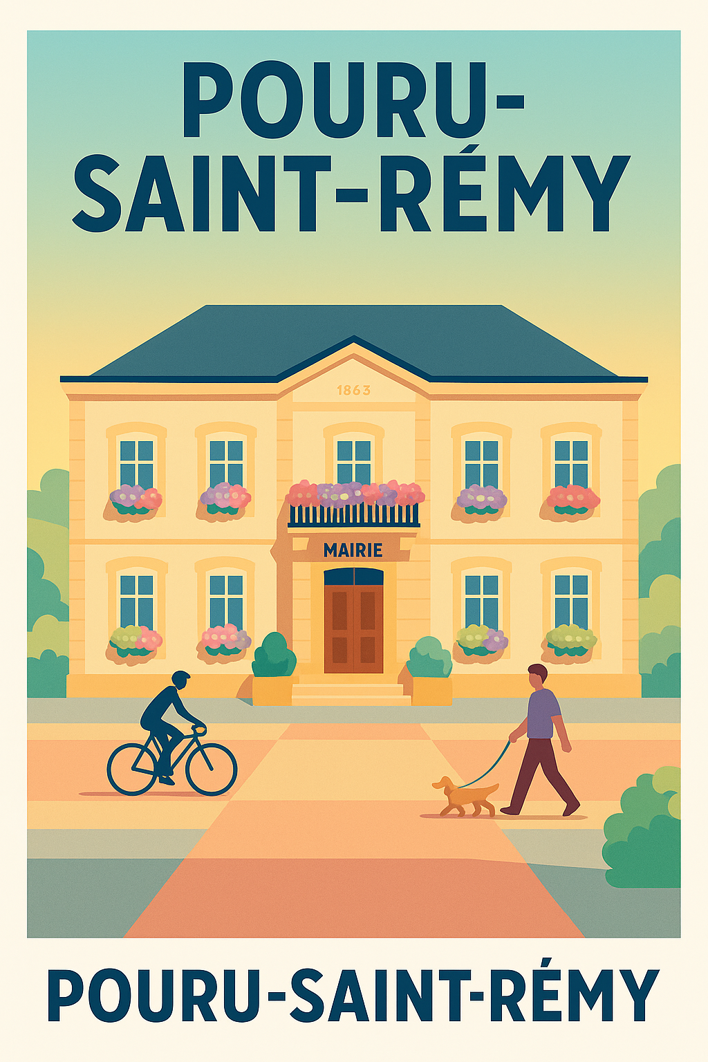 Affiche de Pouru-Saint-Rémy - Charme et douceur de la vie locale