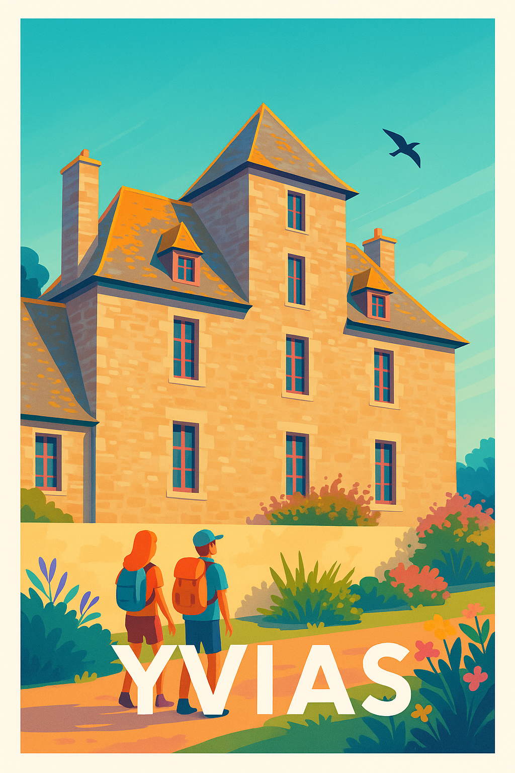 Affiche Yvias — Flânerie au cœur du patrimoine breton · poster d'art de Yvias