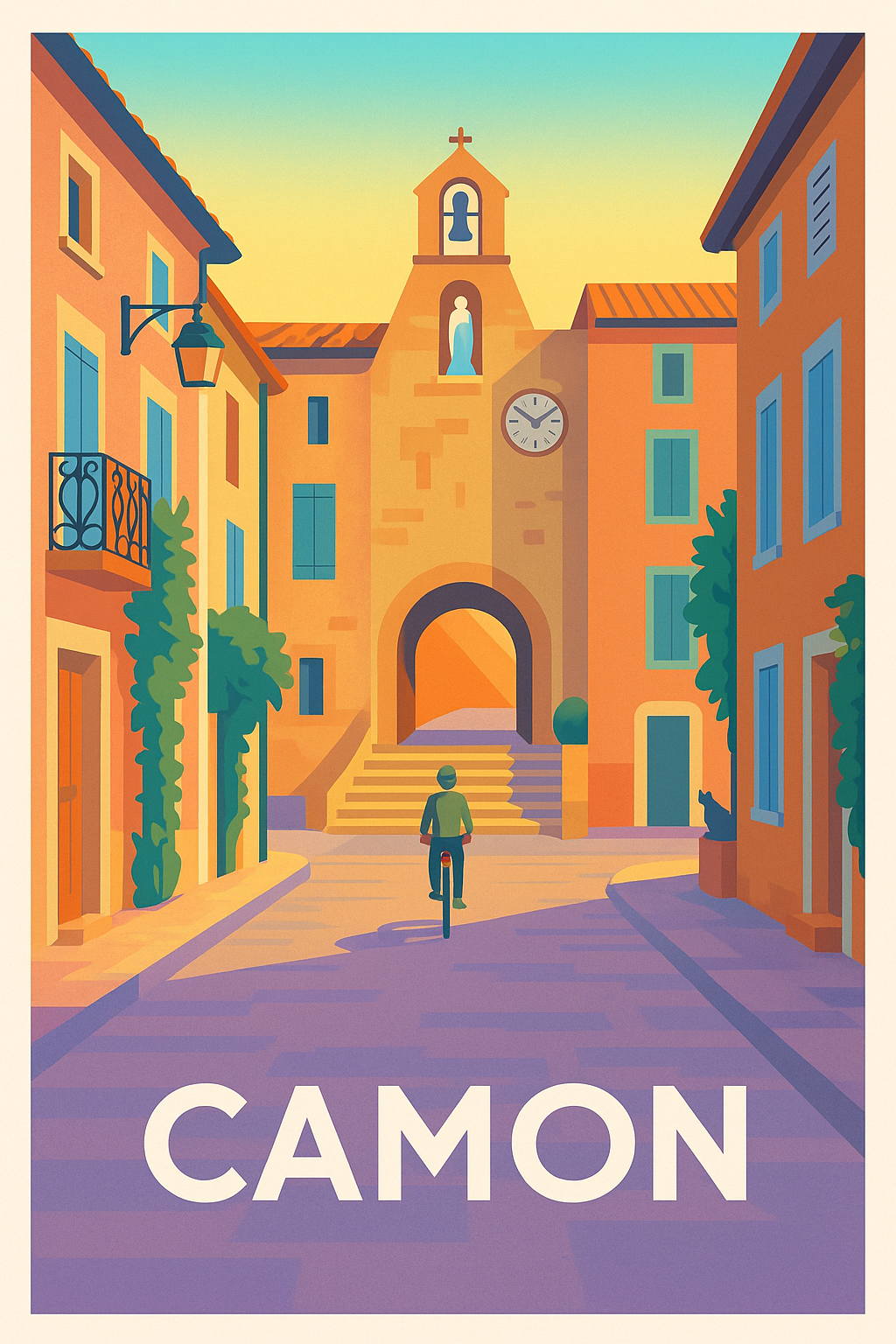Affiche Camon — Charme et lumière du village historique · poster d'art de Camon