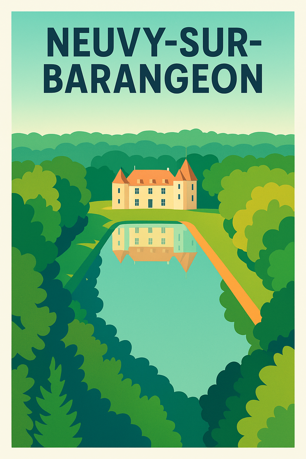 Affiche de Neuvy-sur-Barangeon - L'élégance paisible au cœur de la nature
