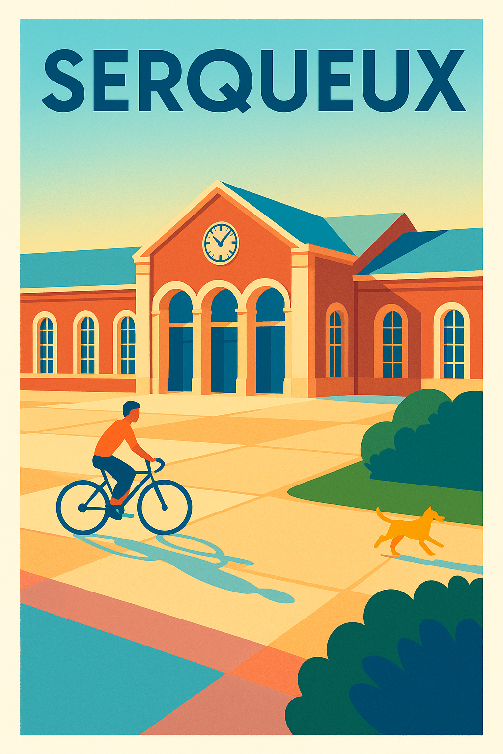 Affiche de Serqueux - Charme tranquille et patrimoine ensoleillé