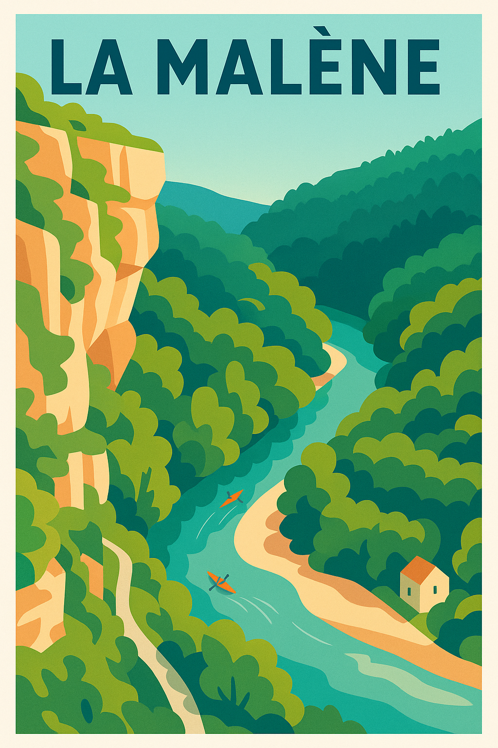 Affiche de La Malène - Évasion nature au cœur des gorges