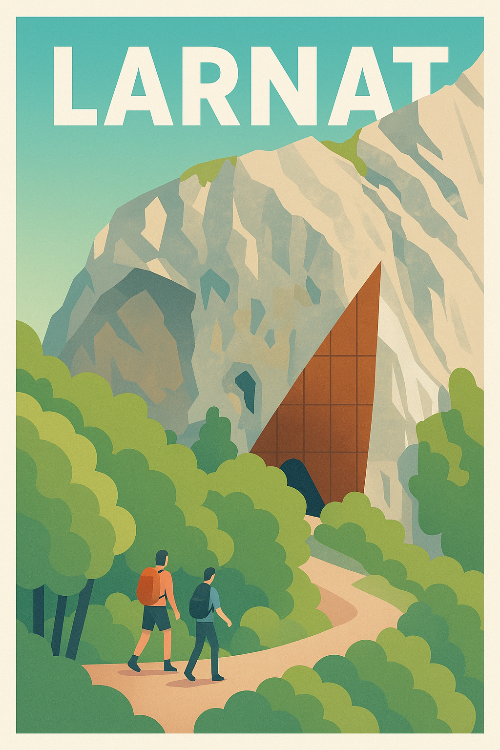 Affiche Larnat — Exploration au cœur des montagnes · poster d'art de Larnat
