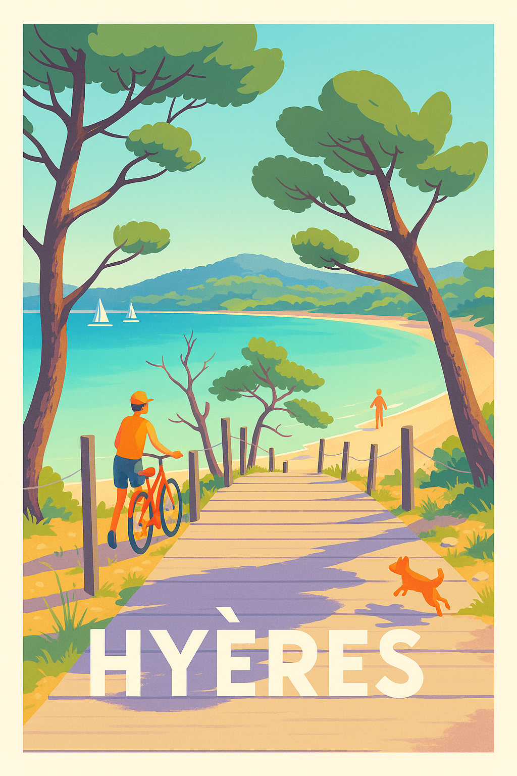 Affiche Hyères - Évasion en bord de Méditerranée
