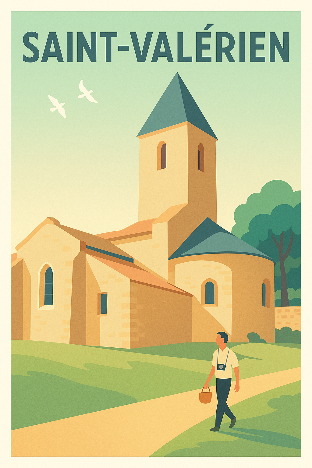 Affiche de Saint-Valérien - Charme intemporel et sérénité rurale