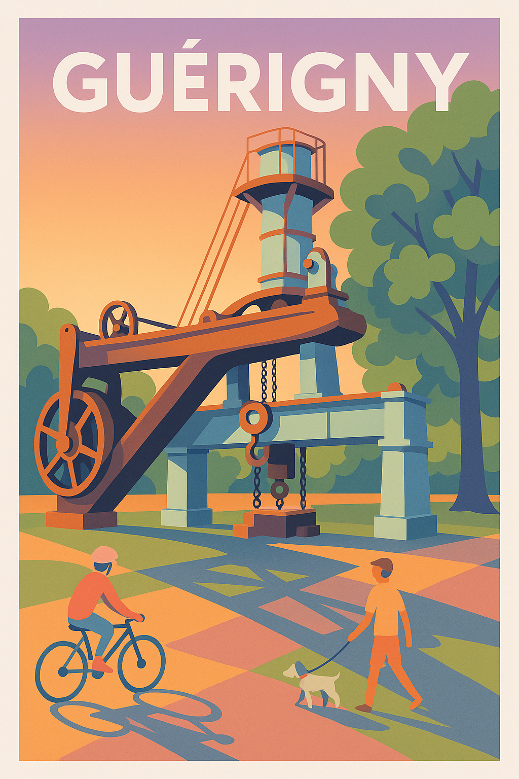 Affiche de Guérigny - Charme industriel et douceur de vie