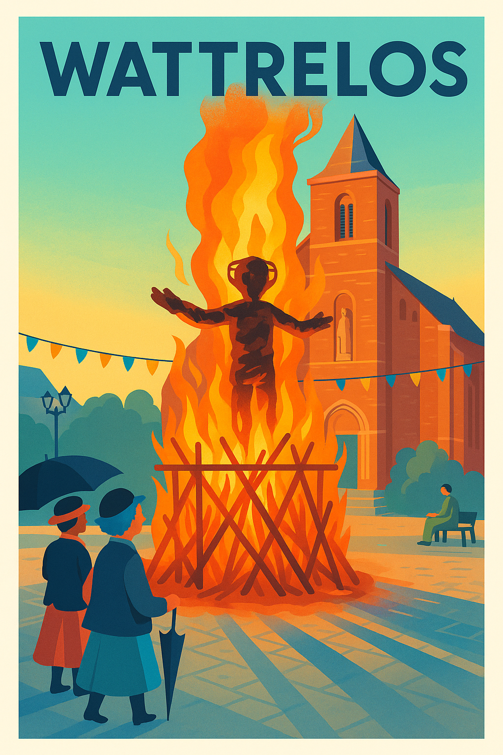Affiche de Wattrelos - Tradition & Feu Sacré au Cœur de la Ville