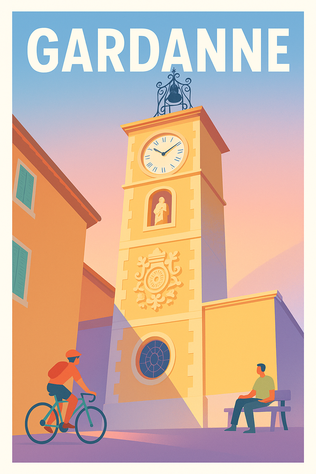 Affiche Gardanne — Lumières douces au cœur de la ville · poster d'art de Gardanne