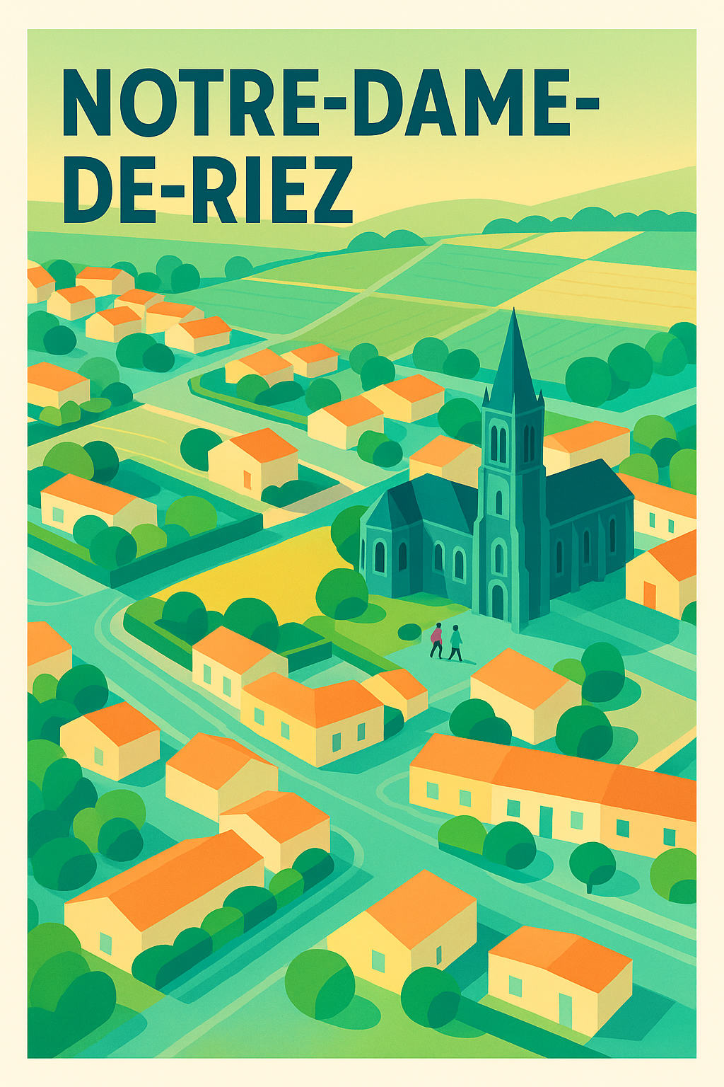 Affiche de Notre-Dame-de-Riez - Charme et sérénité au cœur de la Vendée