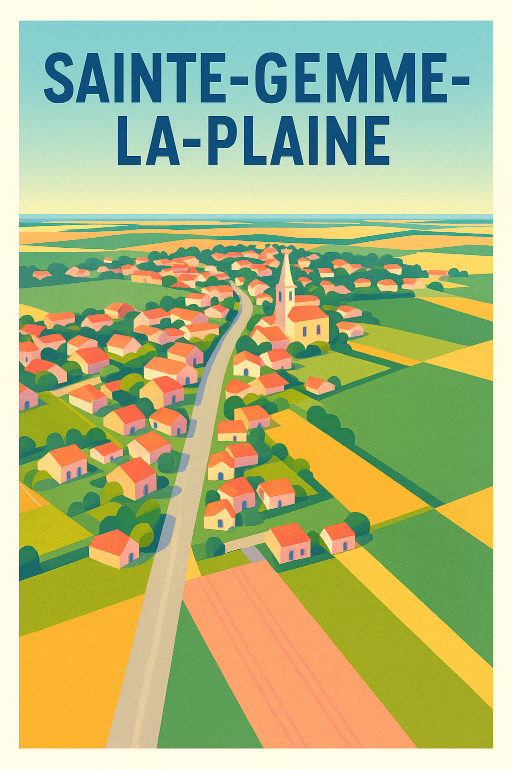 Affiche de Sainte-Gemme-la-Plaine - Vue champêtre et authentique