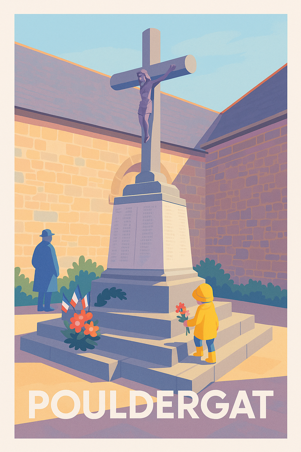 Affiche de Pouldergat - Souvenir et Recueillement en Bretagne