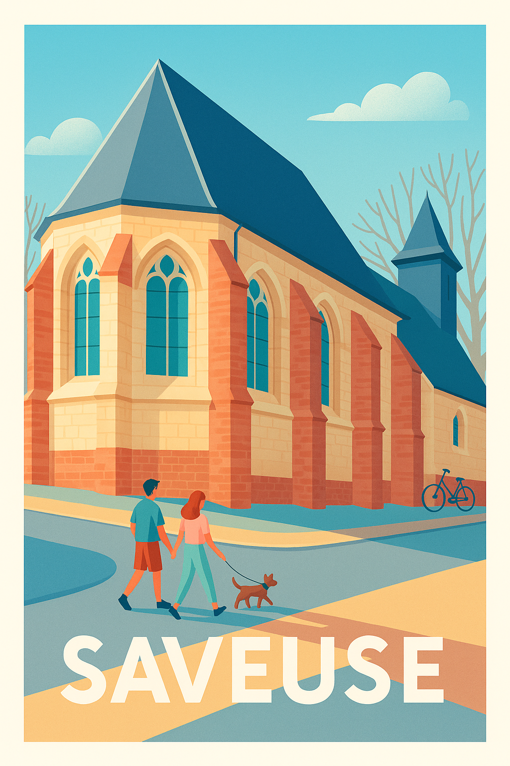 Affiche Saveuse — Promenade paisible en cœur de ville · poster d'art de Saveuse