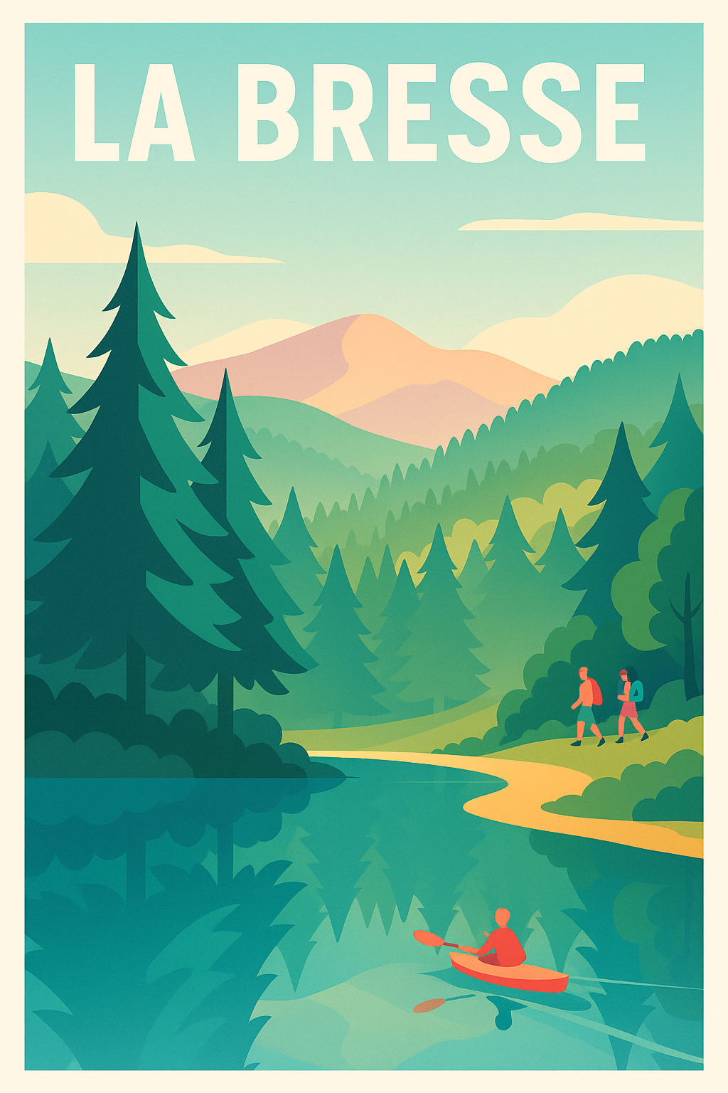 Affiche de La Bresse - Nature et aventures en plein air