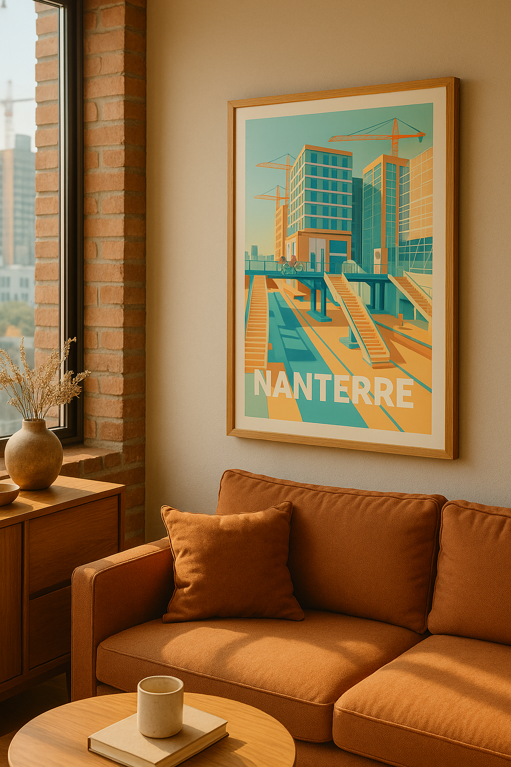 Mise en situation Affiche Nanterre - Une vision urbaine moderne