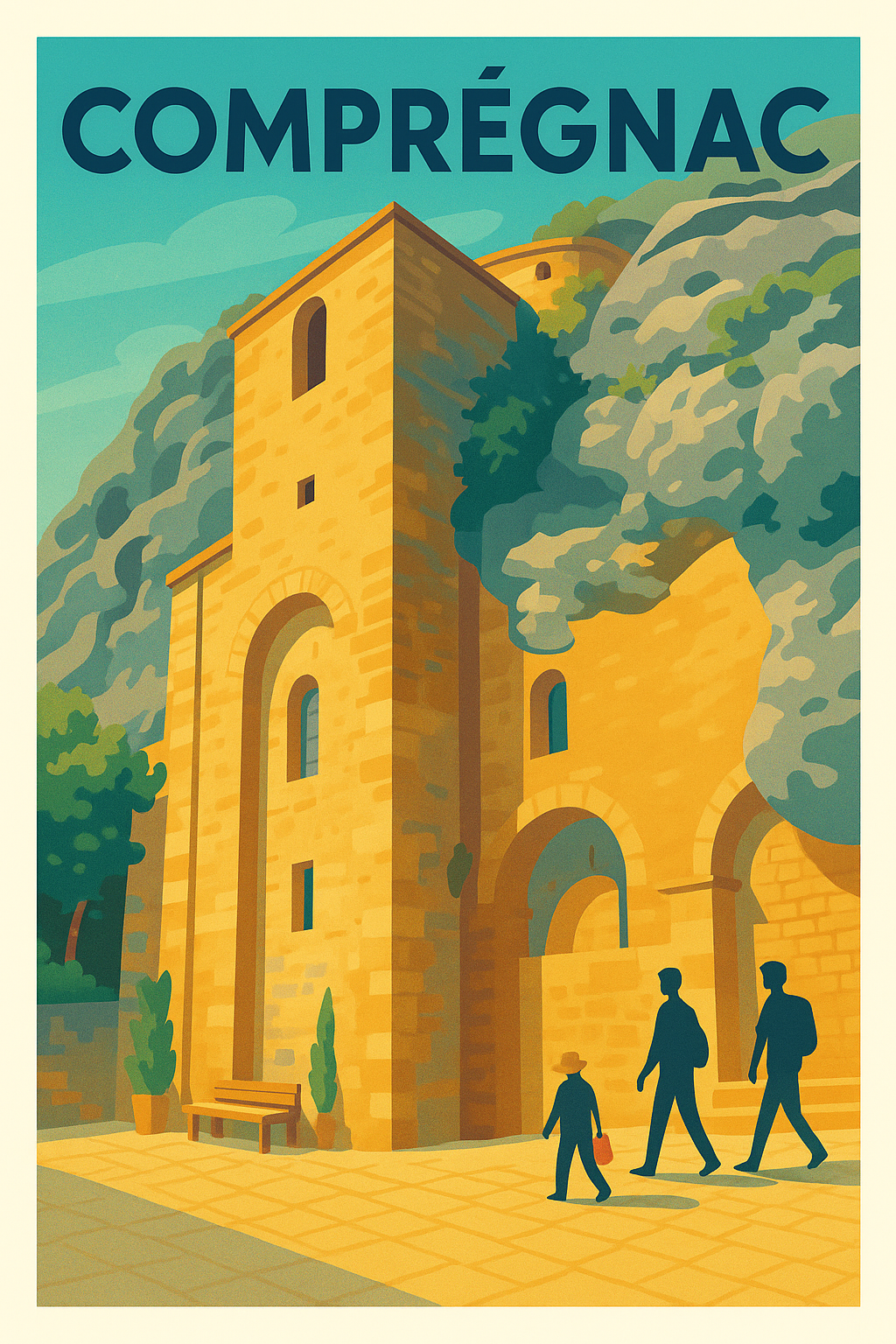 Affiche Comprégnac — Un voyage au cœur de l'histoire médiévale · poster d'art de Comprégnac
