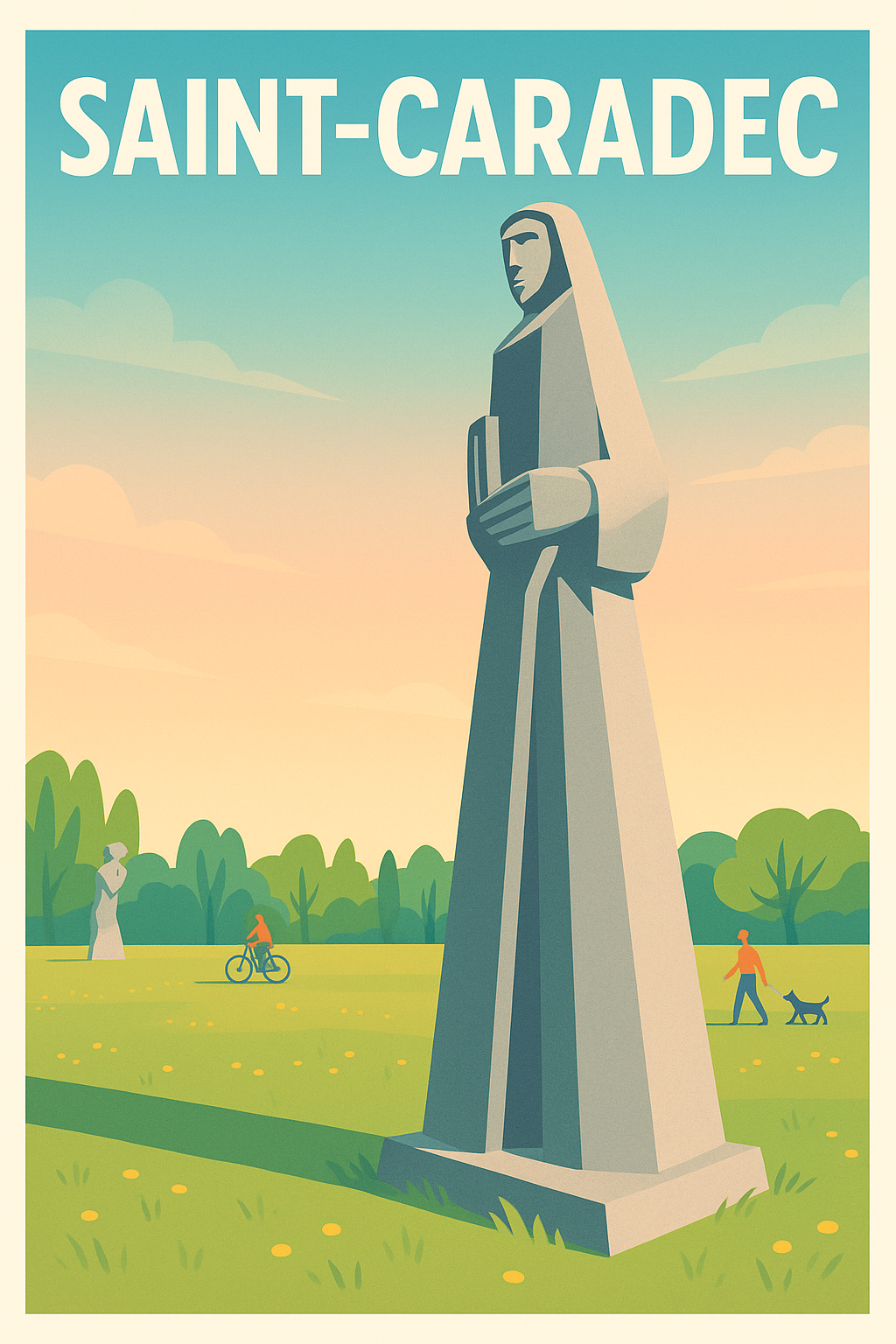 Affiche de Saint-Caradec - Harmonie entre nature et art monumental