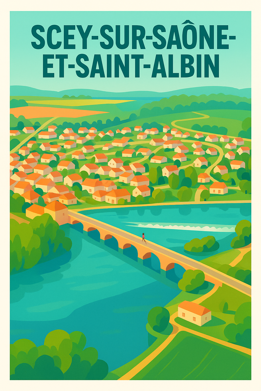 Affiche de Scey-sur-Saône-et-Saint-Albin - Charme et sérénité au fil de l'eau