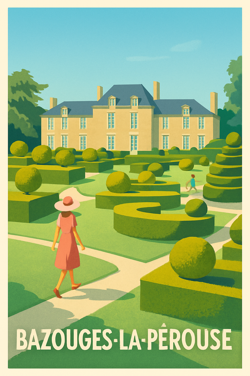 Affiche de Bazouges-la-Pérouse - Promenade dans les Jardins à la Française