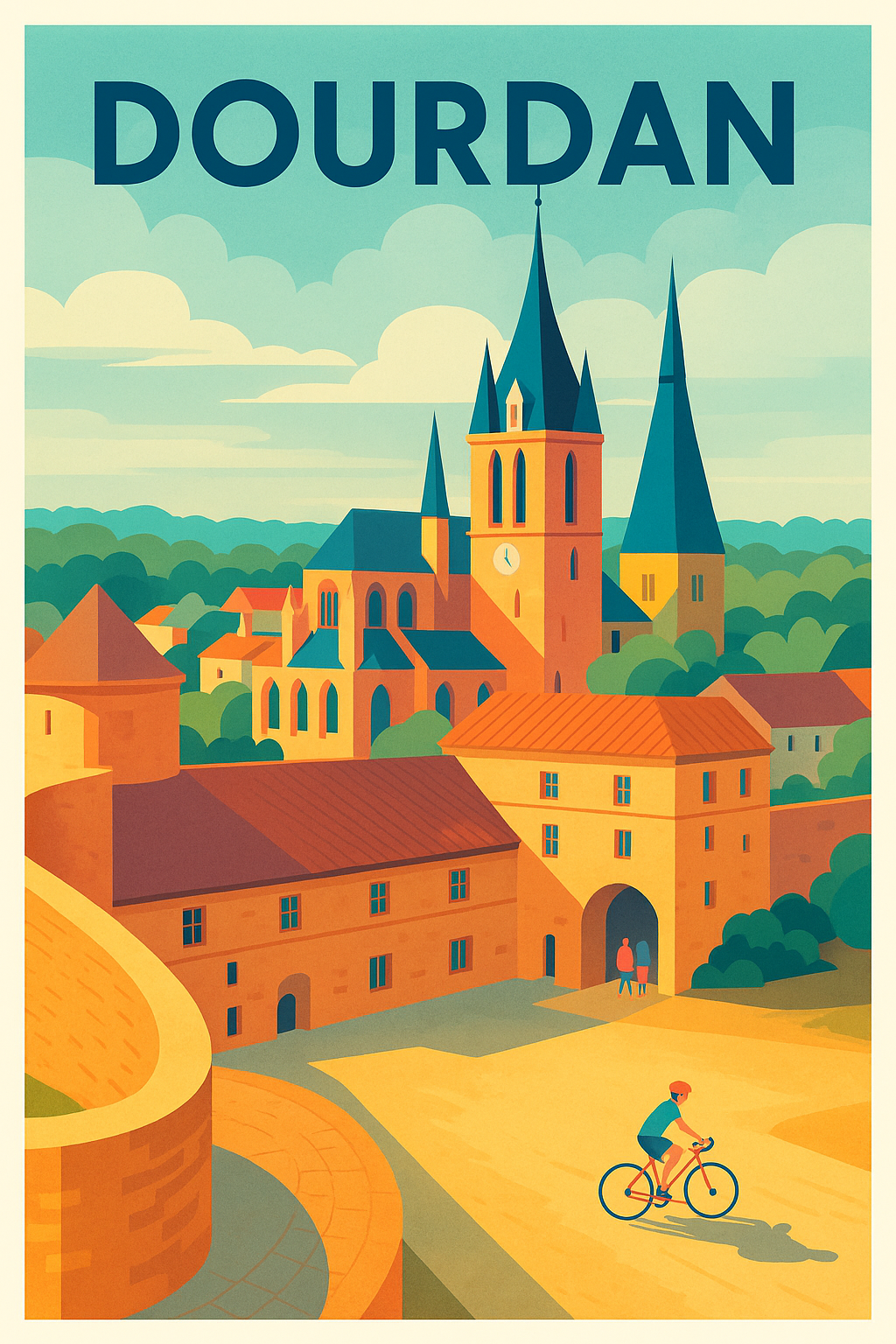 Affiche de Dourdan - Charme et Sérénité au Cœur de la Vallée de l'Yvette