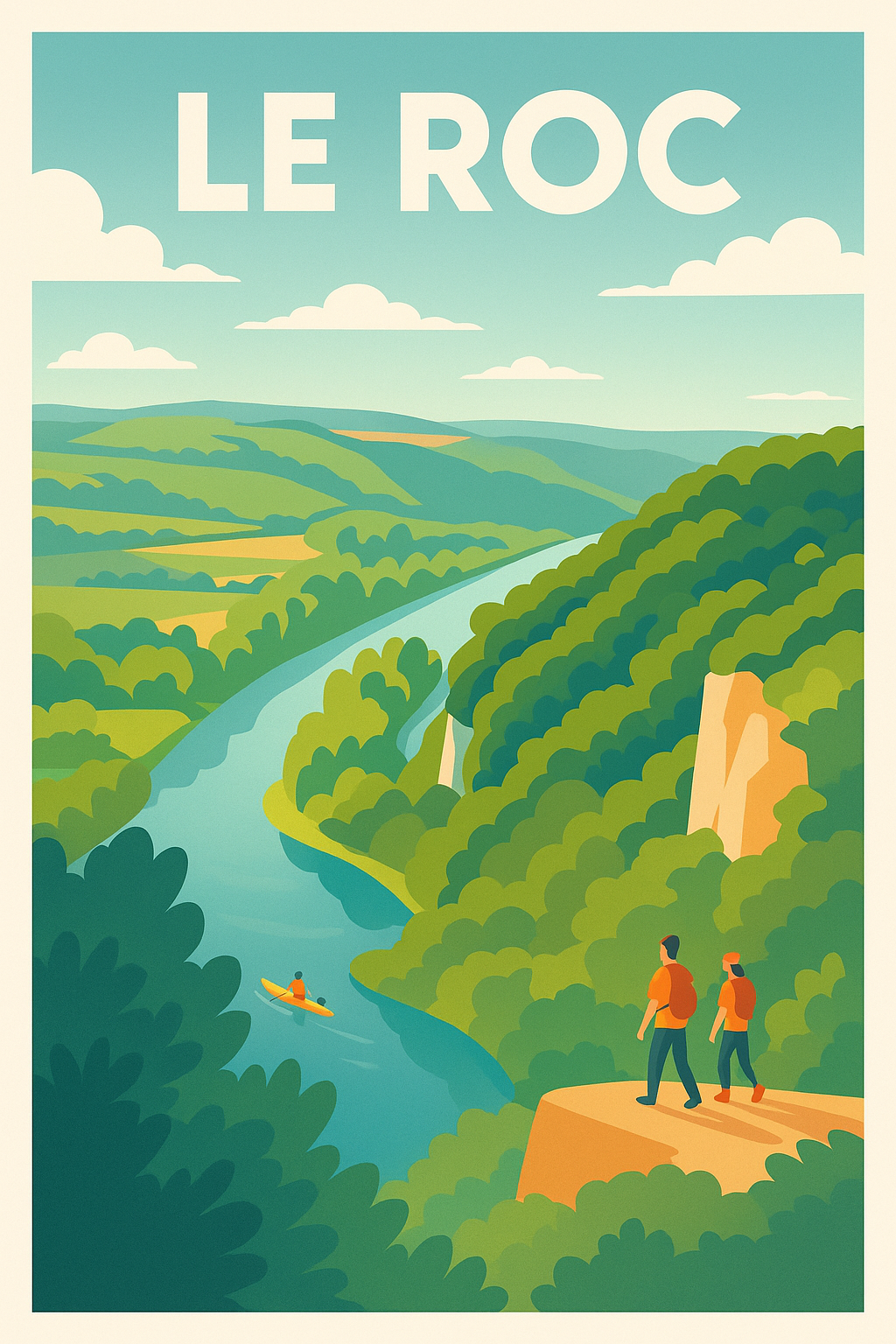 Affiche Le Roc — Évasion nature et panoramas grandioses · poster d'art de Le Roc