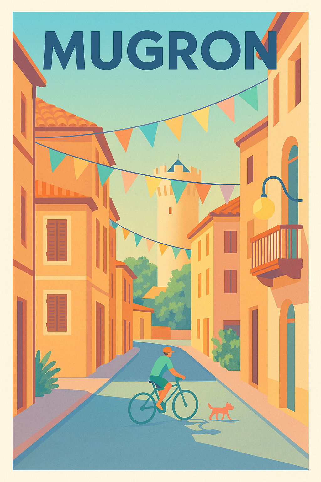 Affiche de Mugron - Douceur de vivre en lumière estivale