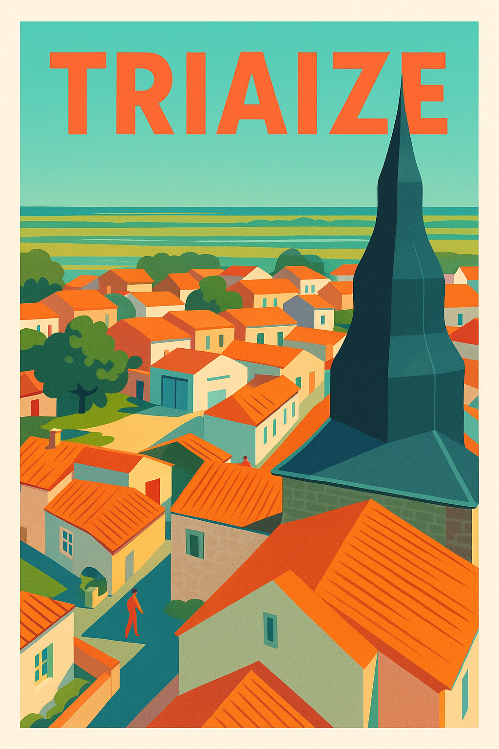 Affiche de Triaize - Village au charme authentique