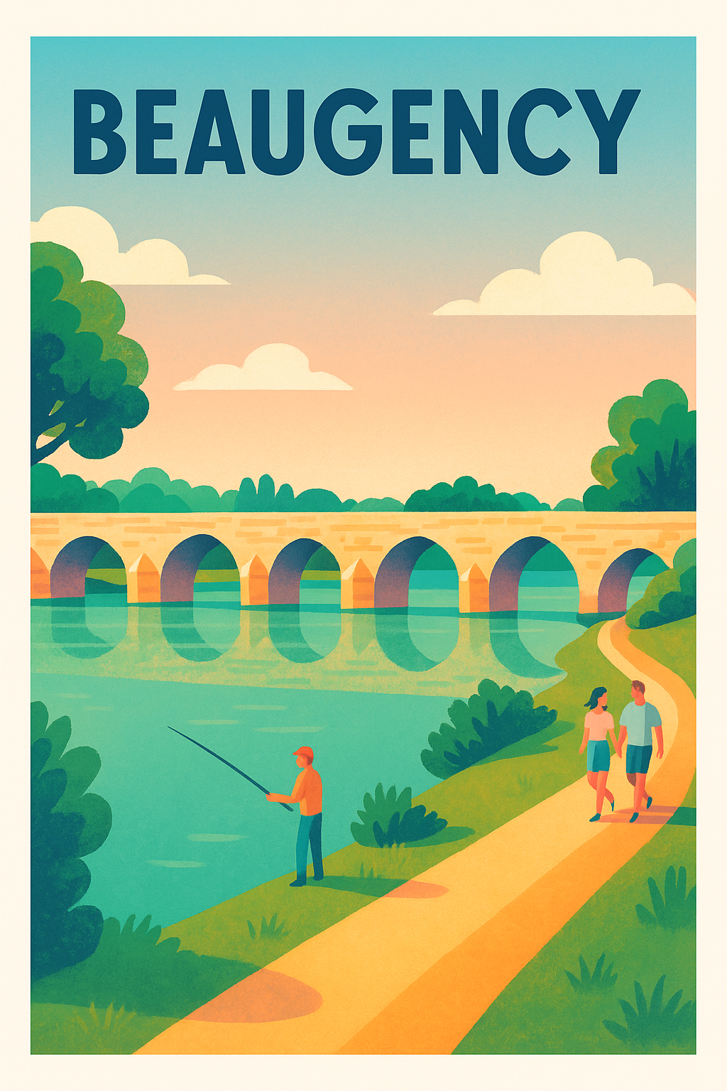 Affiche de Beaugency - Charme paisible au fil de l'eau