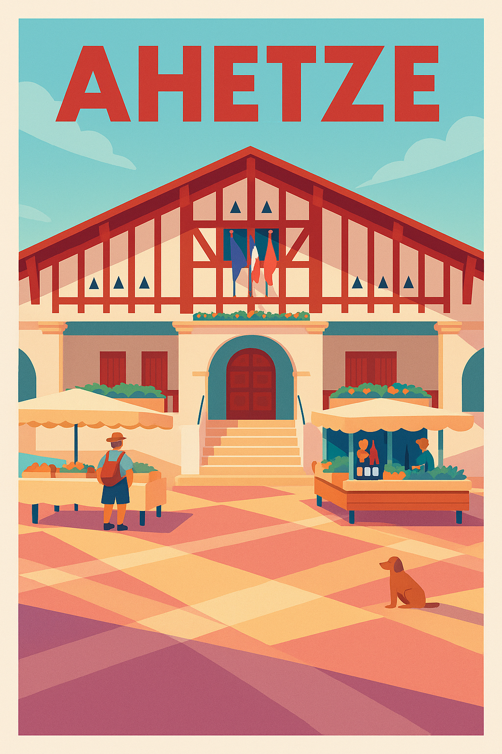 Affiche de Ahetze - Charme Basque et Vie Locale