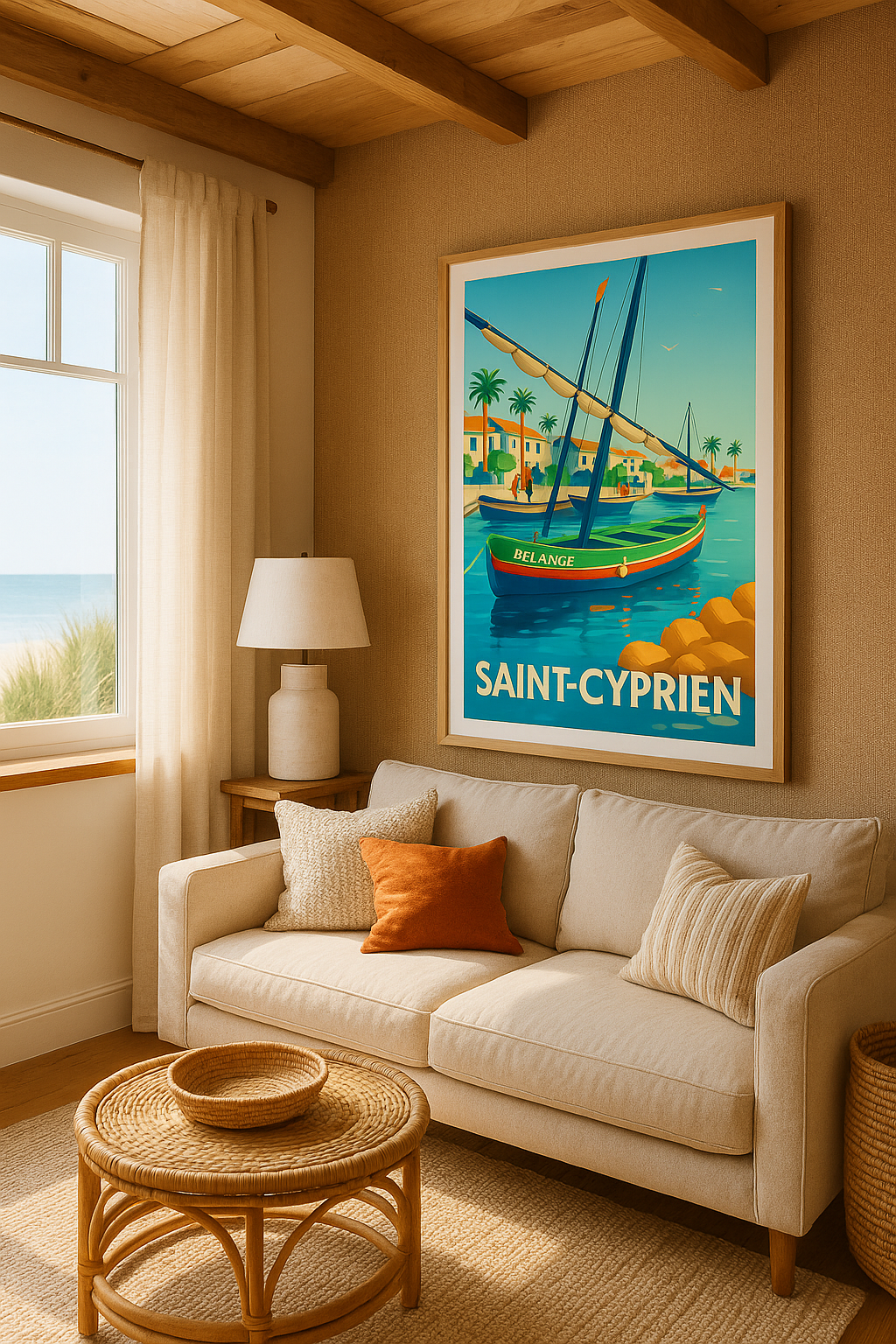 Mise en situation Affiche de Saint-Cyprien - L'élégance méditerranéenne au port