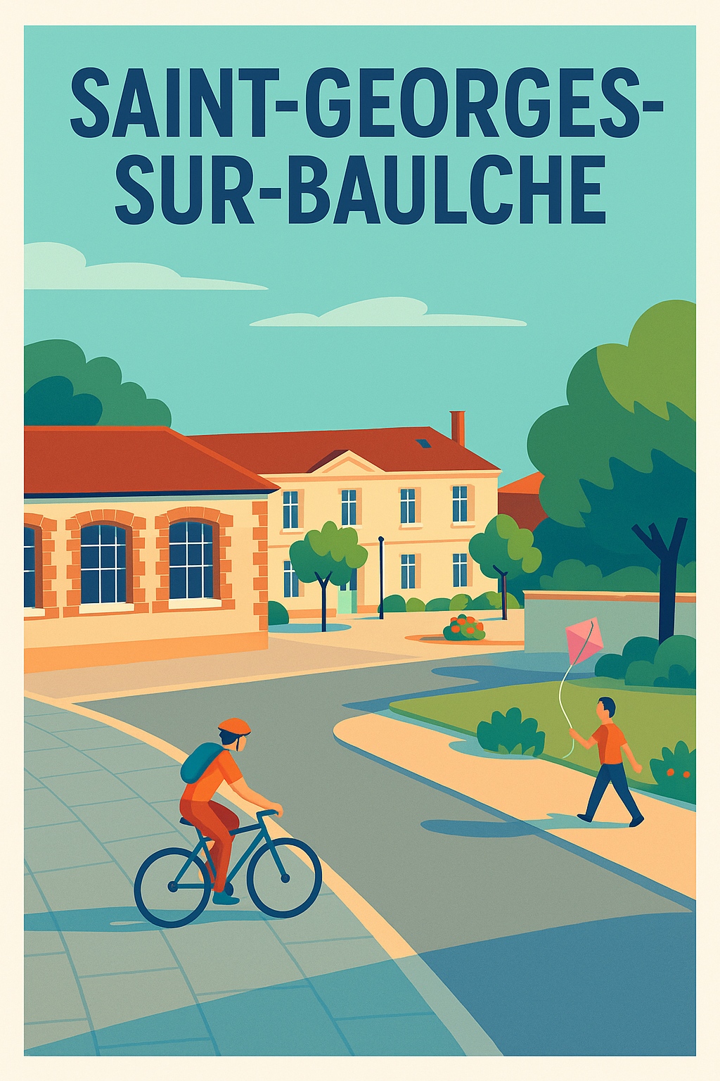 Affiche de Saint-Georges-sur-Baulche - Une scène paisible du quotidien