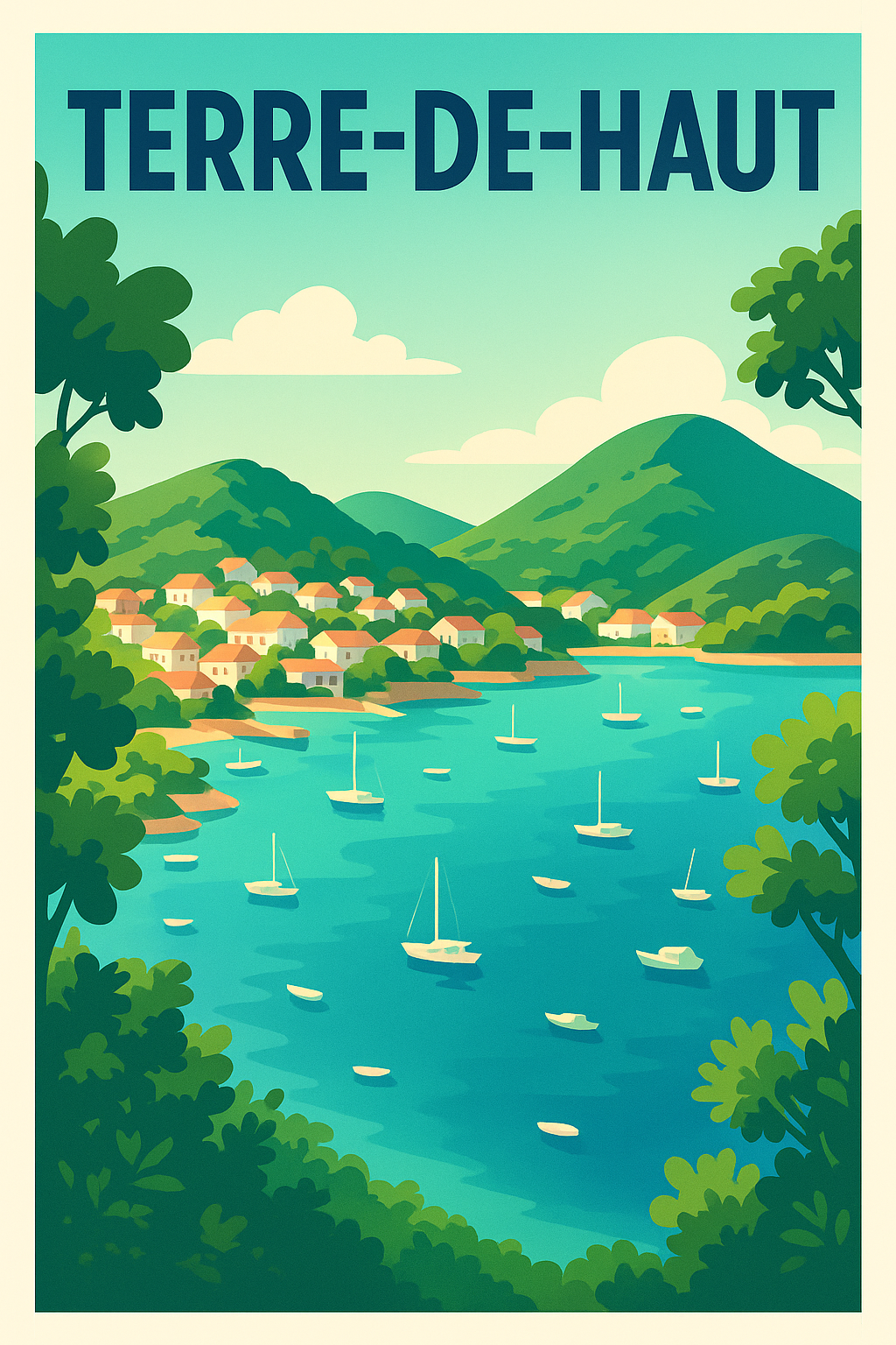Affiche de Terre-de-Haut - Évasion paisible au cœur des Antilles