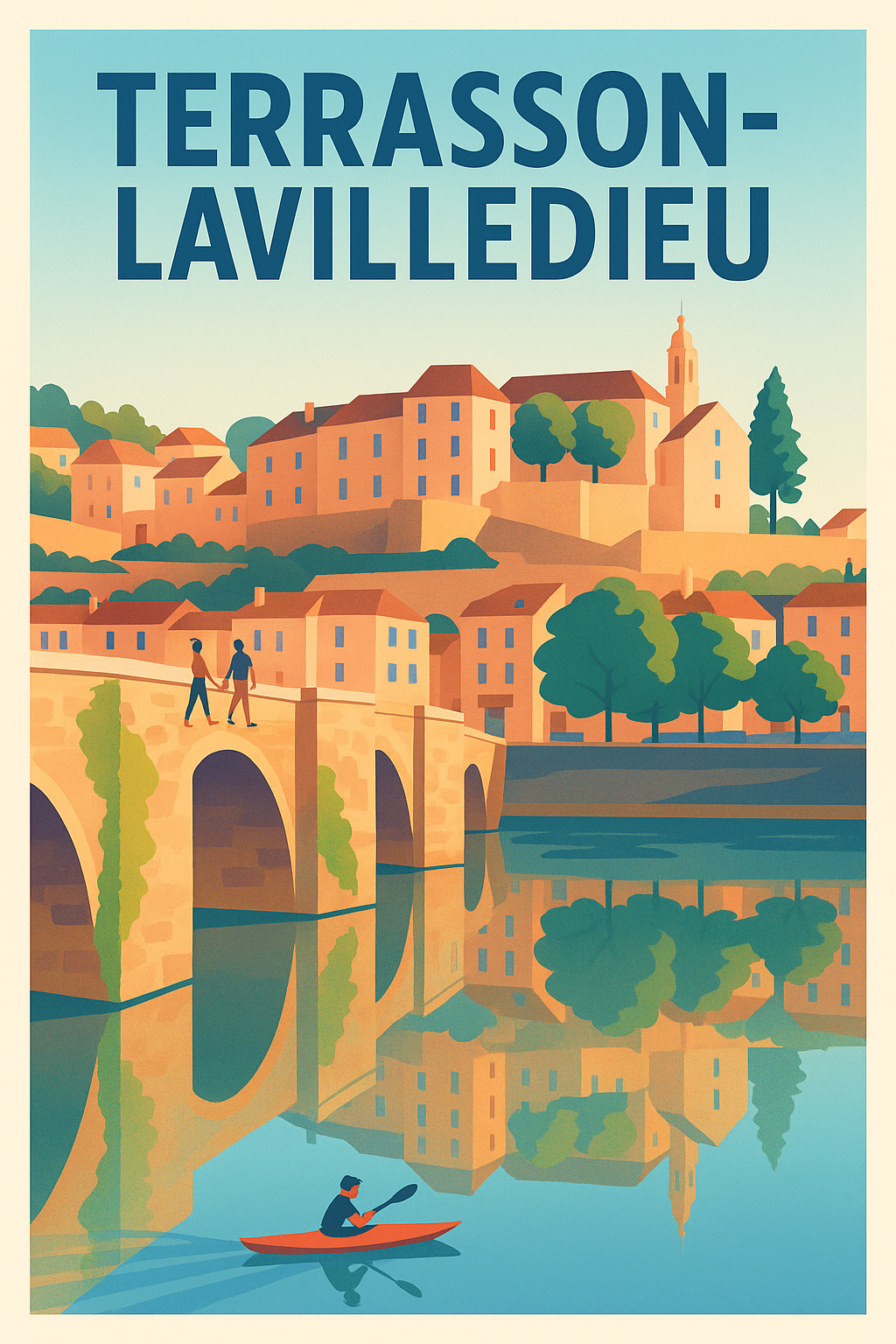 Affiche de Terrasson-Lavilledieu - Charme et Reflets en Vallée de la Vézère