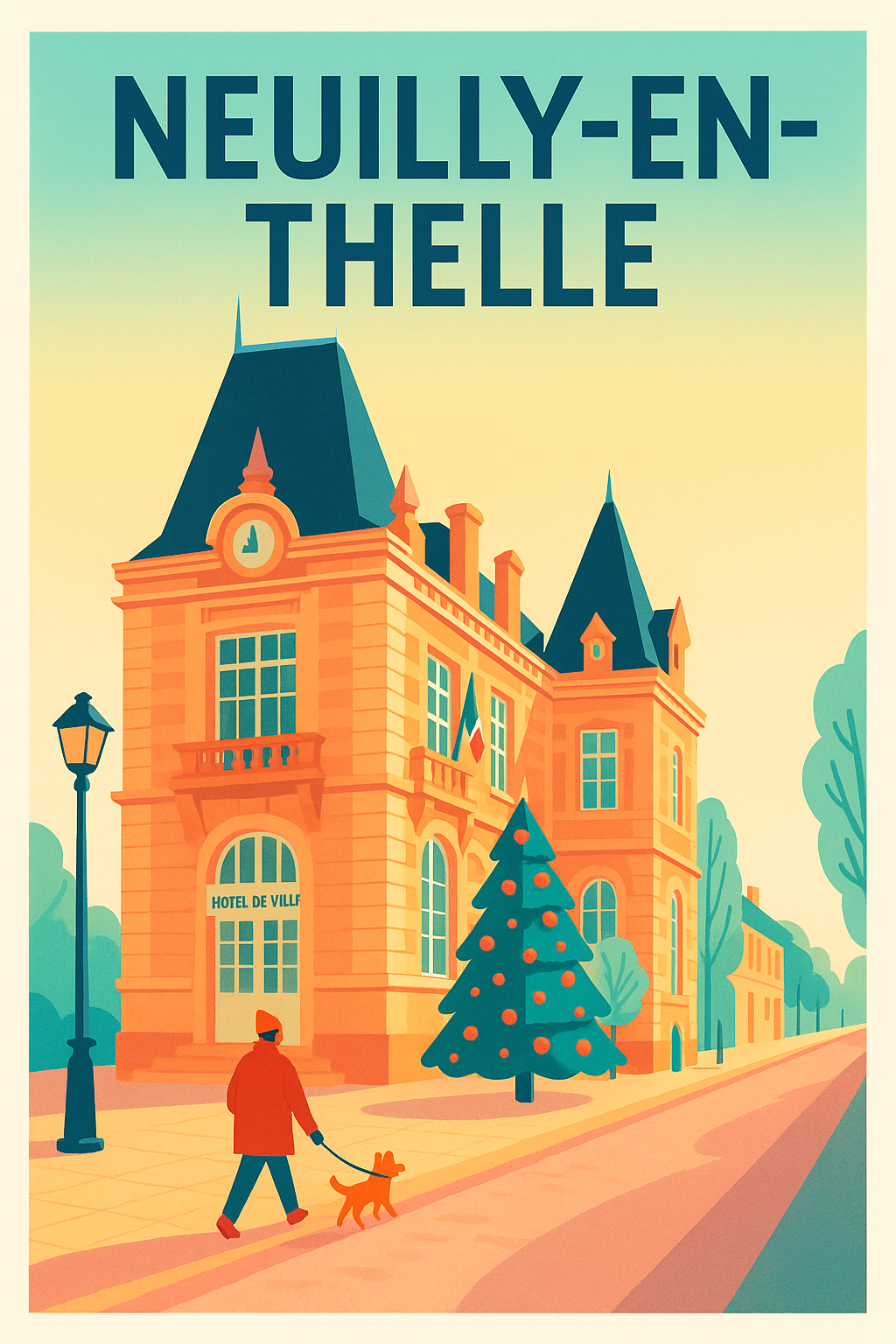 Affiche de Neuilly-en-Thelle - Charme hivernal au cœur du village