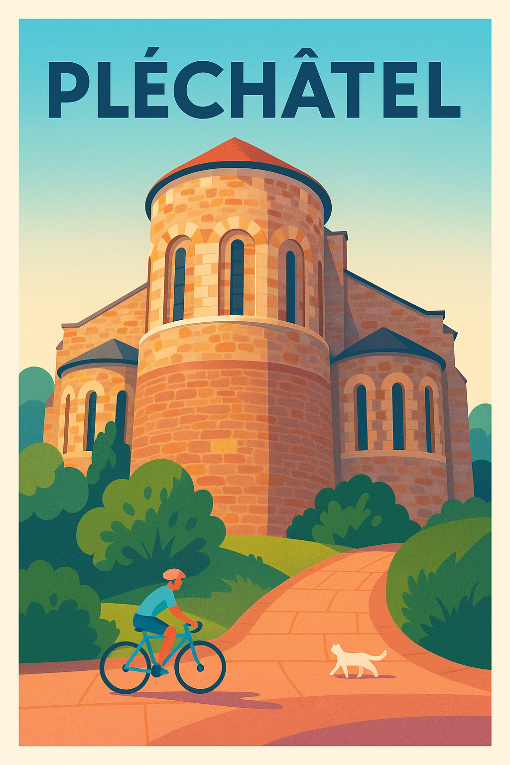 Affiche de Pléchâtel - Charme et sérénité à vélo