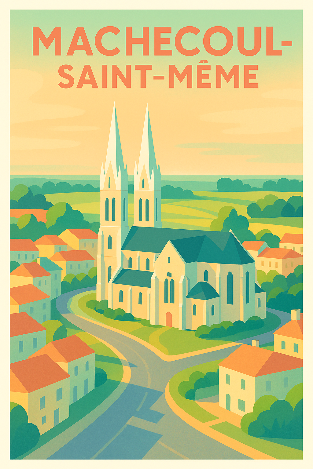 Affiche de Machecoul-Saint-Même - Charme et sérénité en Pays de Loire