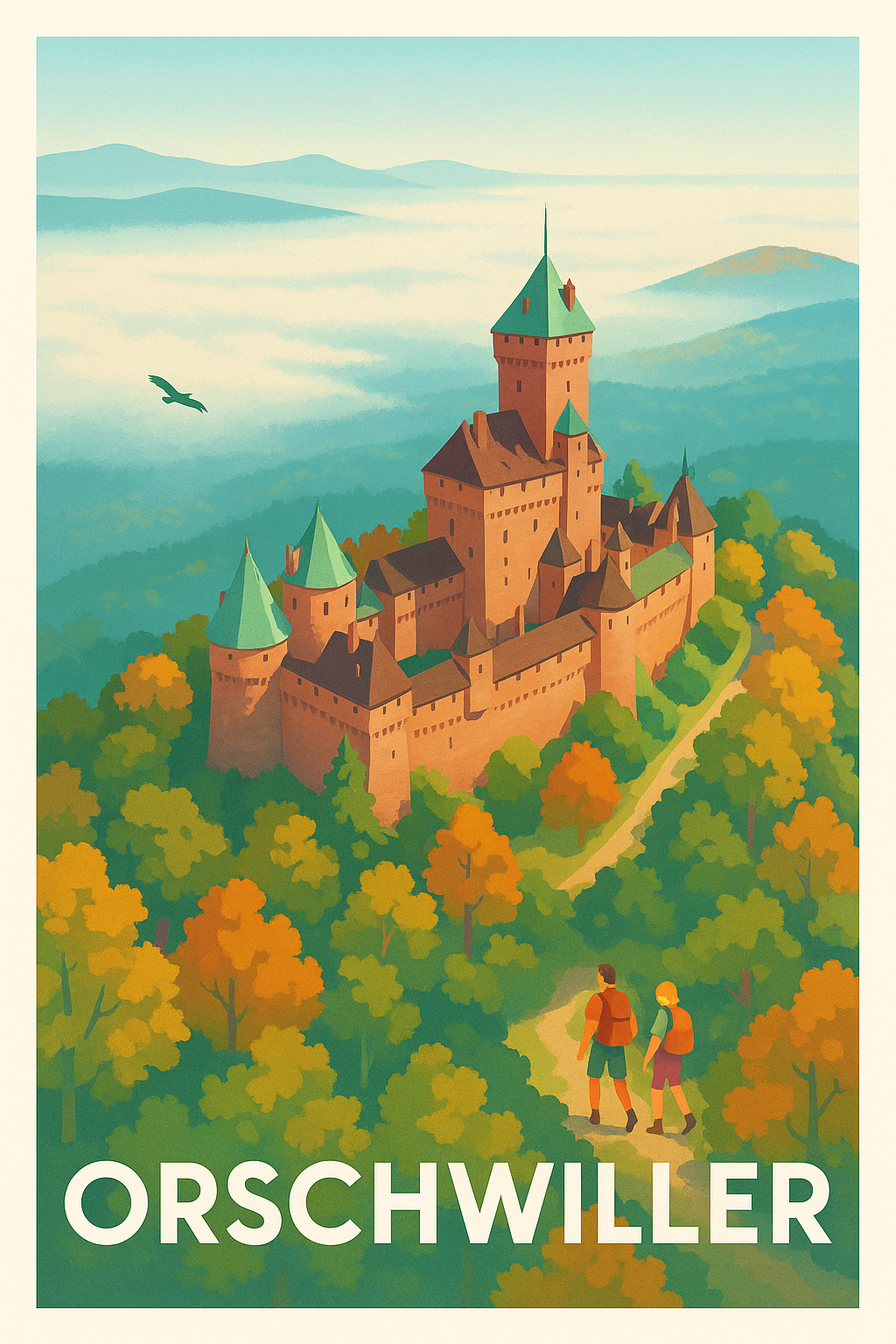 Affiche Orschwiller — Promenade au cœur du château médiéval · poster d'art de Orschwiller