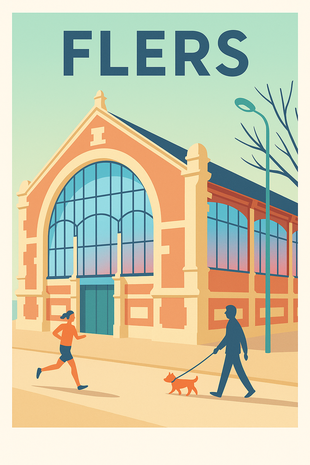 Affiche de Flers - Charme et vie quotidienne en Normandie