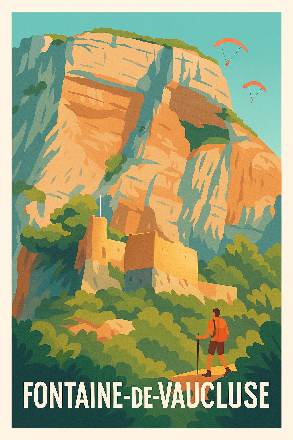 Affiche de Fontaine-de-Vaucluse - Aventure et nature en Provence