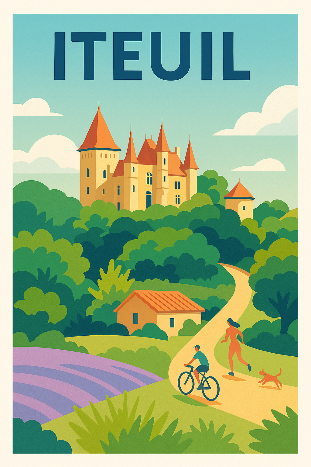 Affiche de Iteuil - Charme bucolique et éclat de nature