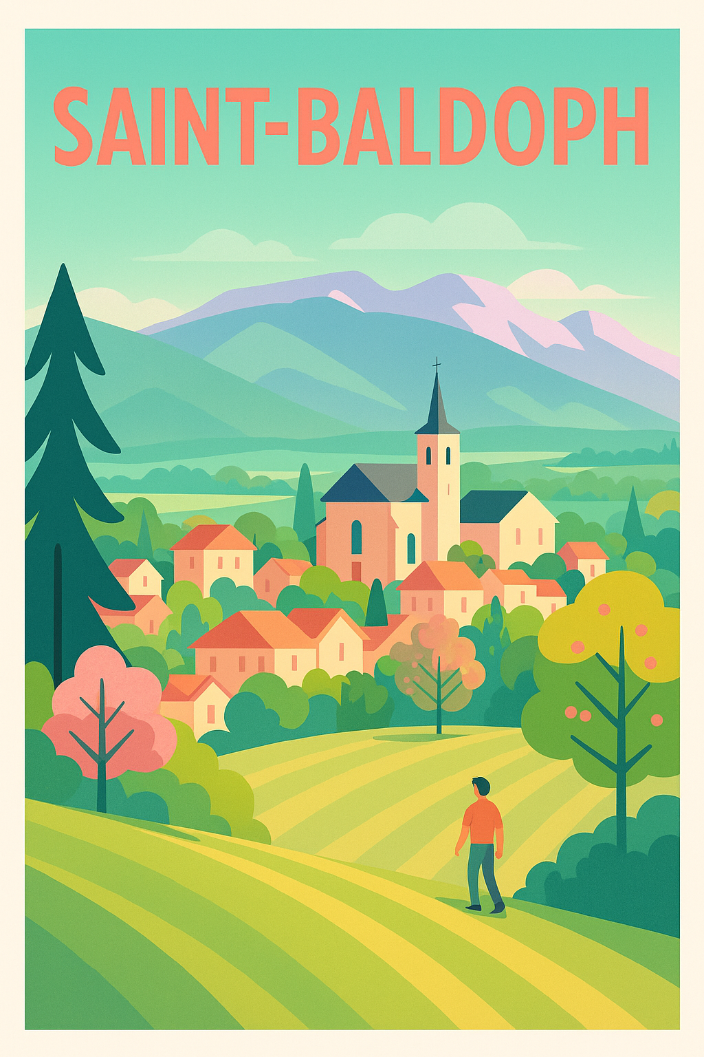 Affiche de Saint-Baldoph - L'âme paisible de la campagne alpine